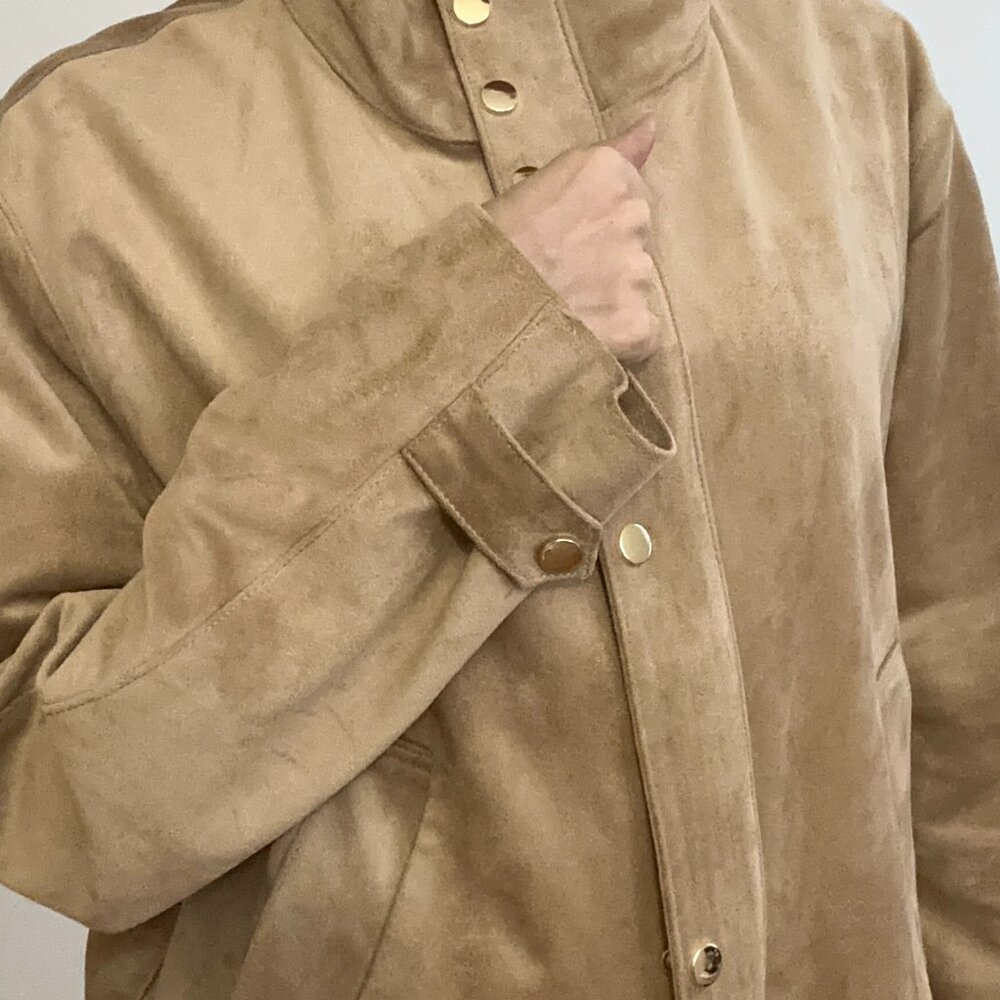 Zara faux suede jacket bomber - New without tag - size XL - Picture 9 of 13